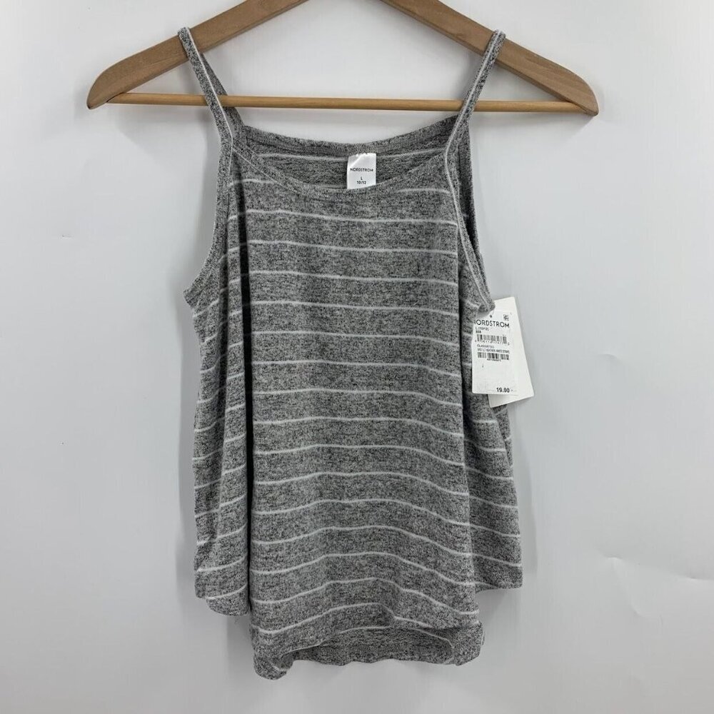 Nordstrom‎ Girls Classic Relaxed Striped Thin Strapped Tank Top Size L NWT